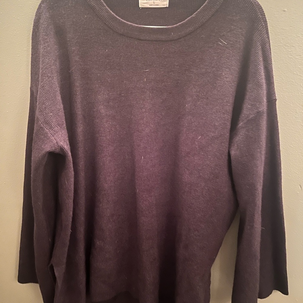 Zenana Outfitters Purple Crew Neck Sweater